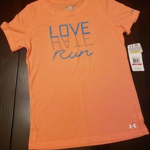 BRIGHT Orange Under Armour Love/Hate Run Size XS